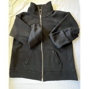 J Crew  Collared Black Zip up jacket/ sweatshirt XL